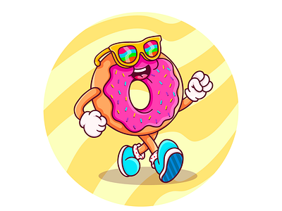Donut Illustration branding character design design donut donut design donut illustration donut logo graphic design illustration logo logo design ui ux vector