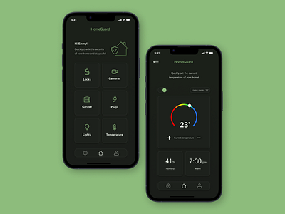HomeGuard - Home monitoring app appdesign mobile mobiledesign ui uiuxdesign ux