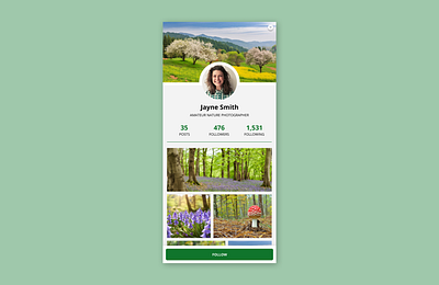 User Profile DailyUI#6 dailyui dailyuichallenge design figma profile ui user ux web web design