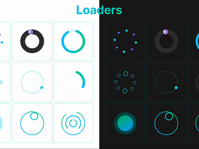 Loaders animation design figma freebies gradient loaders lottiefiles prototype uiux