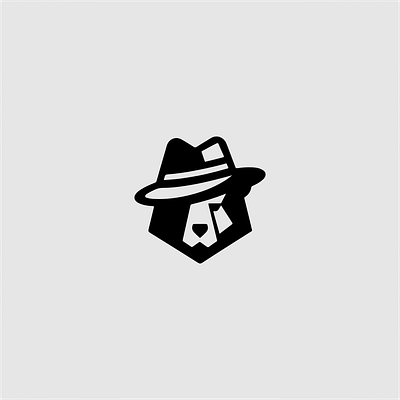 Minimal Bear Wearing Hat Logo Icon friendly