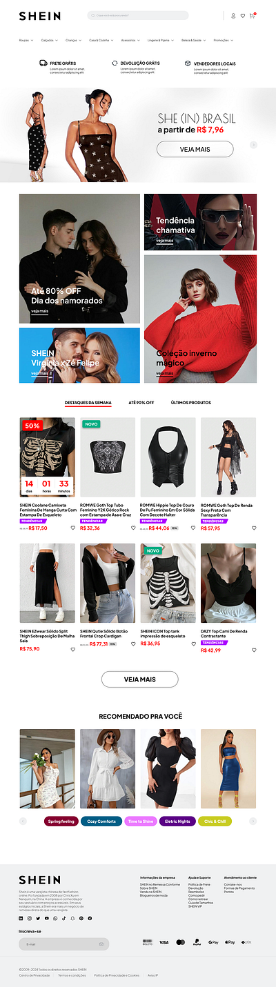 SHEIN | Redesign app design redesign site ui ux website