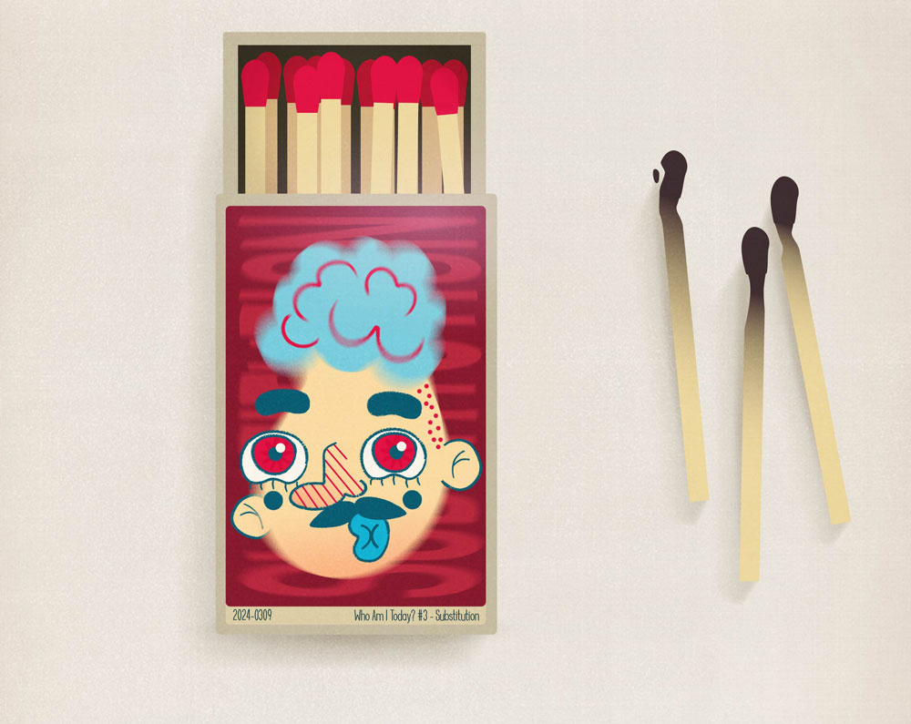Who Am I today - Burnout Matchbox Collection adobe illustrator burnout cartoon cartoon character character design collection daily mood exhaustion fatigue illustration illustrator matchbox matchbox design mood of the day prostration psychology tiredness vector vibrant colors weariness