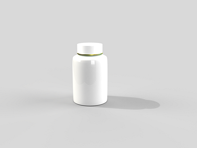 Plastic pills bottle mockup animation