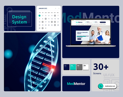 MedMentor Medical web platform adobe blood blue desigb designsystem doctor figma inspiration medical ui website