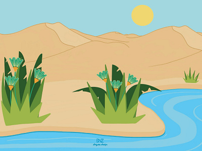 The Nile river illustration
