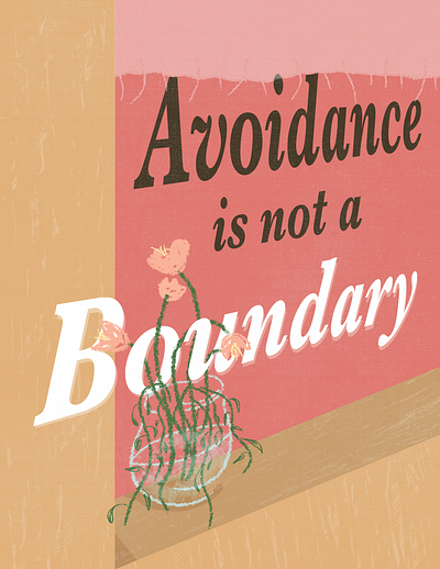 Avoidance is not a boundary adobe fresco illustration