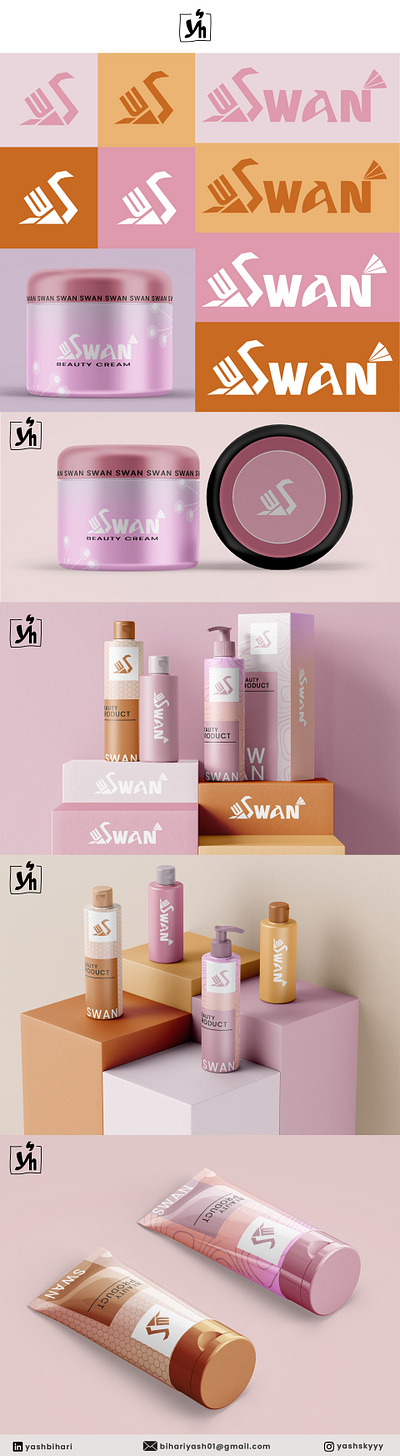 Swan - Logo and Packaging Design brand brand design brand identity design graphic design illustrator logo logo design package packaging photoshop print