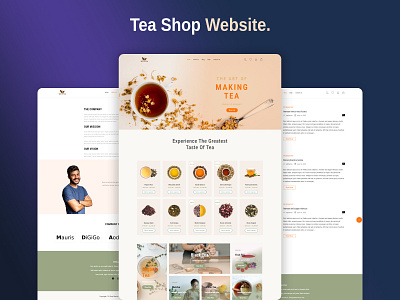 Tea Shop Theme Template ecommerce landing page design tea shop website website design wocommerce wordpress