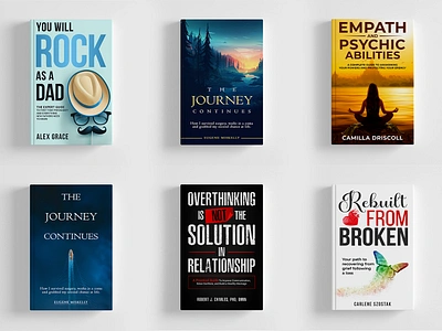 Book Cover Folio 24 amazon book audiobook best seller book book bundle book cover book folio broken business book design ebook editorial design graphic design journey kdp book life journey print book psychic rebuilt rock dad typography