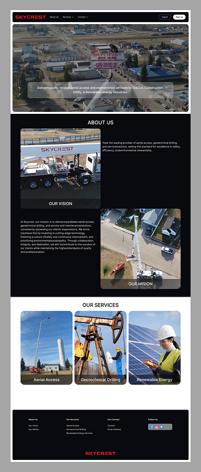 SKYCREST Company Profile Website company profile uiux web design