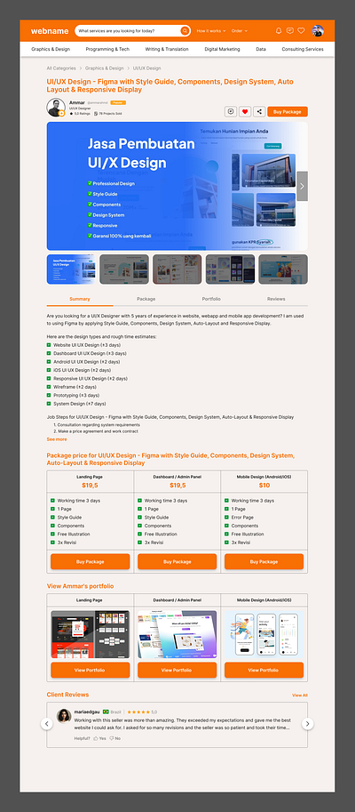 Resedign Freelance Platform uiux web design