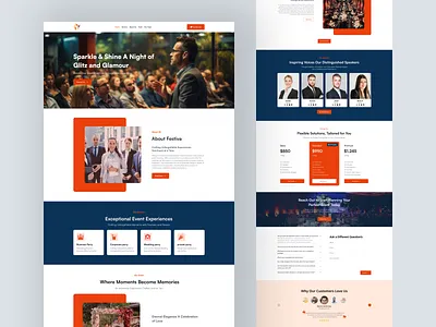 Event Management Landing Page event event management landing landing page ui ui design uiux ux ux design web website
