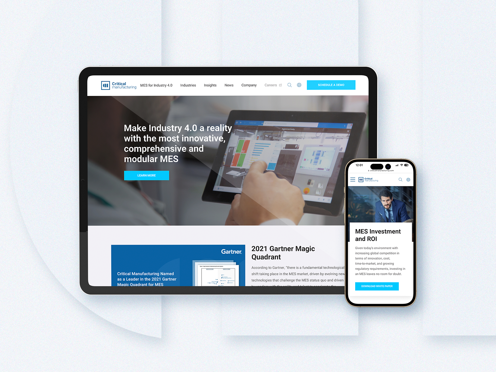 Critical Manufacturing - Website animation brand colors concept design figma graphic design grid iconography icons industry industry 4.0 mes solutions ui uiux ux webdesign website