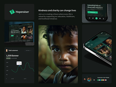 Hoperaiser Branding app app design branding landing page design non profit non profit branding non profit landing page non profit organization non profit web non profit website template ui ui design uiux ux ux design web app web ui web ui design website design