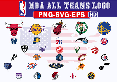 NBA ALL TEAMS LOGOS basketball conference eastern editable eps logos nba nba teams nbafans png svg westernconference
