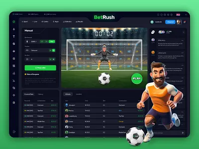 BetRush - betting, live streams, gambling app bet betting casino design gambling live logo mini game online casino stream ui ux win winner