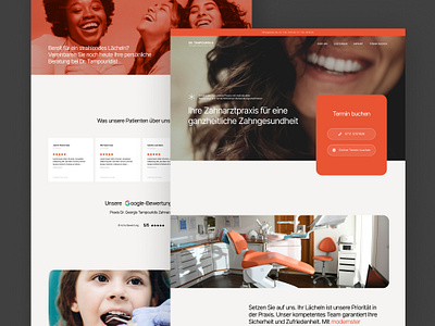 Dentist Website branding design desktop graphic design illustration landingpage logo ui ux website