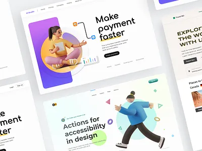 Landing hero header. branding design digital payment header hero illustration landingpage logo payment typography ui uiux ux web