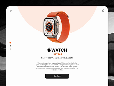 Apple Watch Ultra2 Design animation apple design e commerce landingpage motion graphics uidesign uxdesign wesbite