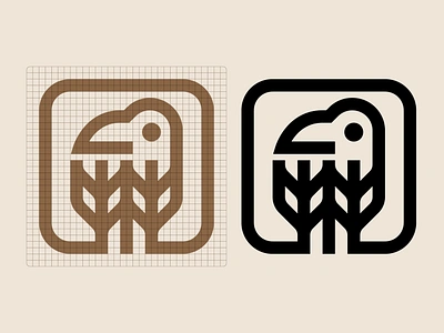 Crow grid app icon app logo bird corvid corvus crow crow bro fall field graphic design grid harvest icon logo nature raven symbol wheat