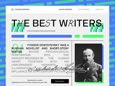 THEBESTWRITERS / Web Design Concept concept design figma ui ux webdesign writers