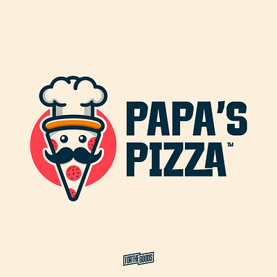 Papa's Pizza Logo food food logo pizza pizza art pizza logo pizza slice