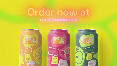 HoneyJuice | Cray Ad & Cray Type 2d animation adobe after effects adobe illustrator ads advertisement advertising animation beverage ad beverages branding drinks drinks ad graphic design kinetic typography motion design motion graphics short video ads soft drinks type typography