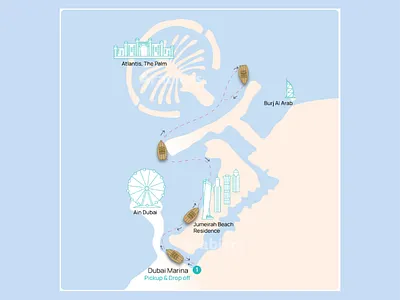 Popular Dhow Cruise Routes art branding design graphic design illustration logo map typography ui web design