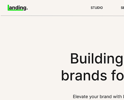 Landing Brand Design branding logo ui