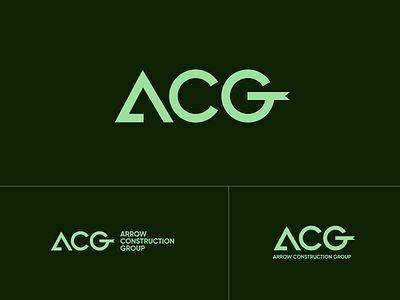 ACG arrow branding green hunter green logo logotype wordmark