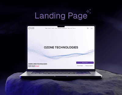 Landing page (1 screen) ai brand community game landing product stories technology ui ux