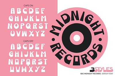 Midnight Records Display Font display font font funcky ligatures midnight records display font otf retro type vector