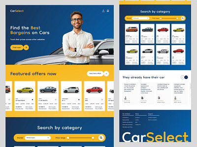 CarSelect | UX/UI Website Design app car card cars carselect components concept graphic design interface jose miguel serna price product design ui userinterface ux uxui vehicles web webdesign wireframes