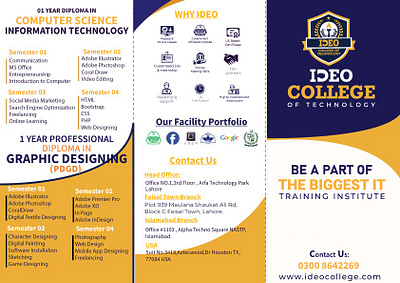 Brochure made for Ideo College Training Institute branding brochure graphic design pos ui