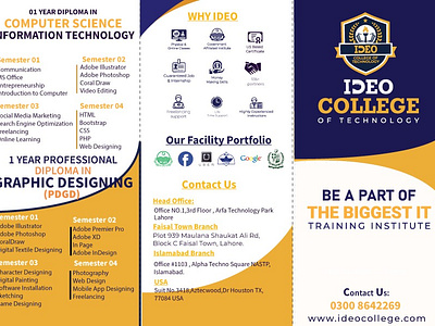 Brochure made for Ideo College Training Institute branding brochure graphic design pos ui