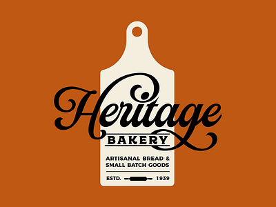 Heritage Bakery Alt Logo artisan bakery branding design graphic design identity illustration logo mark script