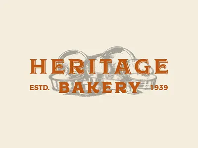 Heritage Bakery Wordmark artisan bakery branding design graphic design identity illustration logo mark wordmark