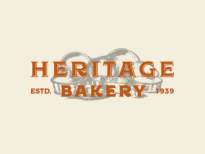 Heritage Bakery Wordmark artisan bakery branding design graphic design identity illustration logo mark wordmark