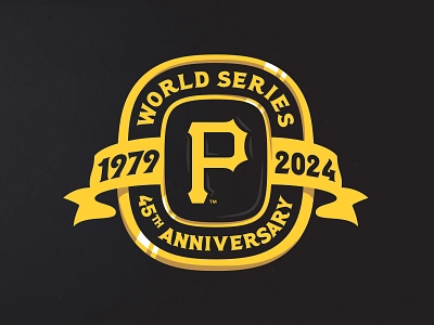 45th Anniversary World Series Logo 1979 70s ai anniversary illustrator logo mlb pirates pittsburgh ring vector world series