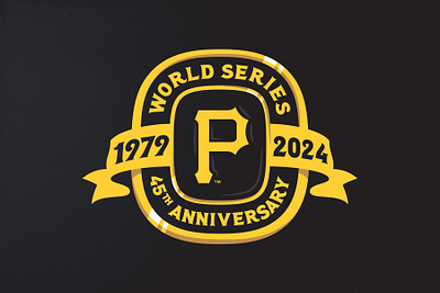 45th Anniversary World Series Logo 1979 70s ai anniversary illustrator logo mlb pirates pittsburgh ring vector world series