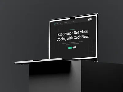 Codeflow web design mockup overview code codeflow design designflow landing page mockup saas ui ux web web design website website design