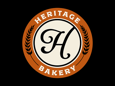 Heritage Bakery Icon Badge artisan badge bakery branding circle design graphic design icon identity illustration logo mark wheat