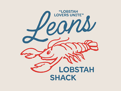 Leons Lobstah Shack adobe brand brand assets branding concept creative design figma food graphic design icon illustration logo restaurant type typography vector