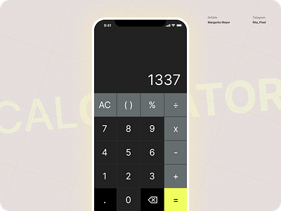 Daily UI 004 / Calculation app calculator daily ui design ui