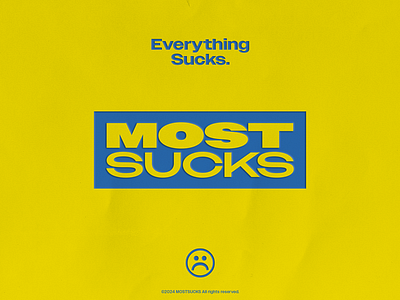 MOSTSUCKS - Logo Design american best blue box branding buy design graphic design ikea illustration logo most rams sucks typography vector yellow