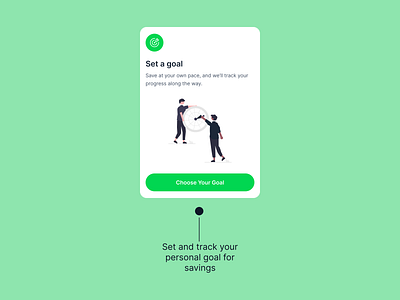 Fintech UI Card to set Custom Saving Goals design figma fintech fintech app mobile app savings tracker ui ui card ui design ui kit uiux ux ux design
