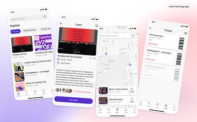 Event Planning Mobile App app application design mobile ui ux