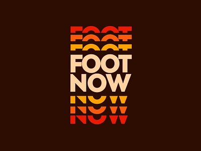 Foot Now ankle brand branding color design expand foot footnow logo typo