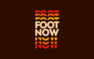 Foot Now ankle brand branding color design expand foot footnow logo typo